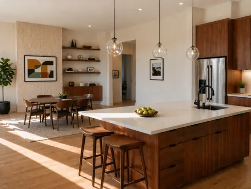 AI-generated mid-century interior and object design variations